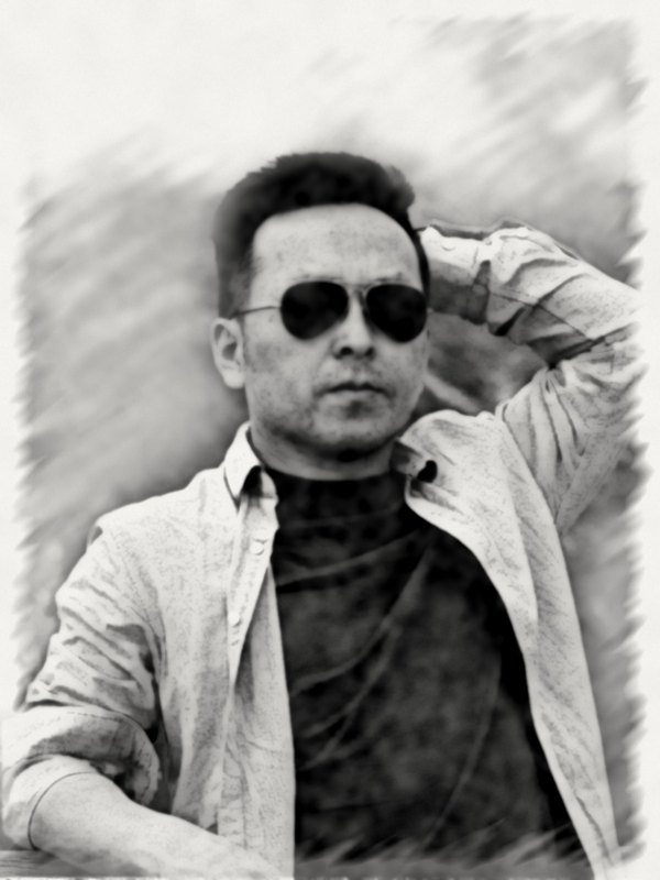 Ink-wash portrait of Xuguang (Hector) Ren